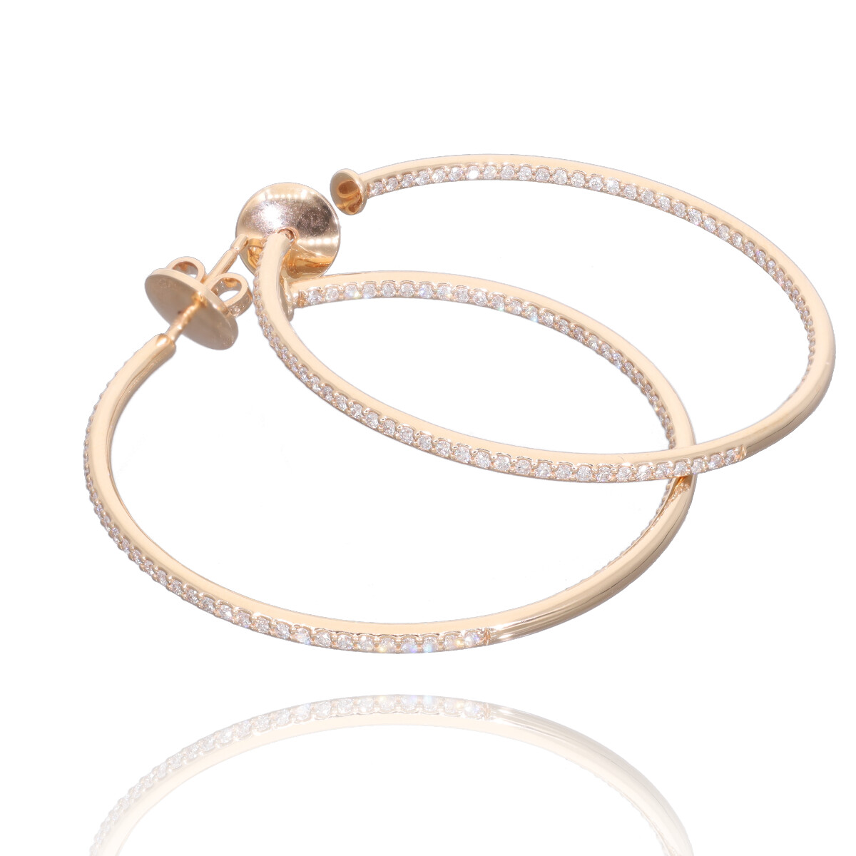 B.zero1 Orecchini in Oro rosa con Diamanti 0.18 carati | Bvlgari